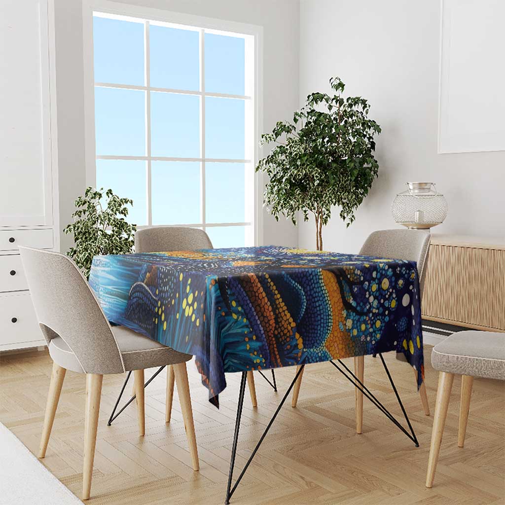 Australian Night Sky Landscape Tablecloth Aboriginal Dreamtime Story