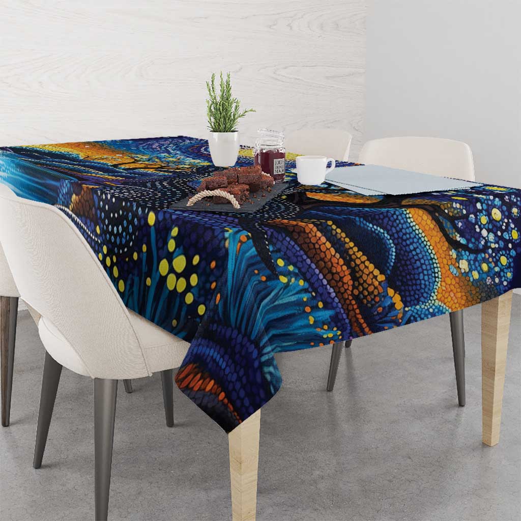 Australian Night Sky Landscape Tablecloth Aboriginal Dreamtime Story