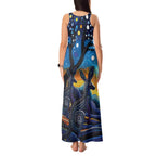 Australian Night Sky Landscape Tank Maxi Dress Aboriginal Dreamtime Story