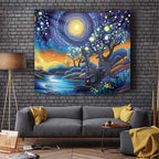 Australian Night Sky Landscape Tapestry Aboriginal Dreamtime Story