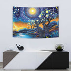 Australian Night Sky Landscape Tapestry Aboriginal Dreamtime Story