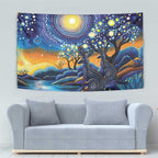 Australian Night Sky Landscape Tapestry Aboriginal Dreamtime Story