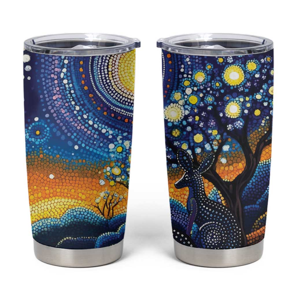 Australian Night Sky Landscape Tumbler Cup Aboriginal Dreamtime Story