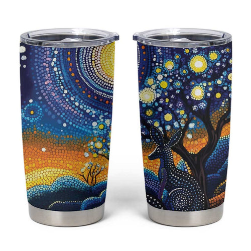 Australian Night Sky Landscape Tumbler Cup Aboriginal Dreamtime Story