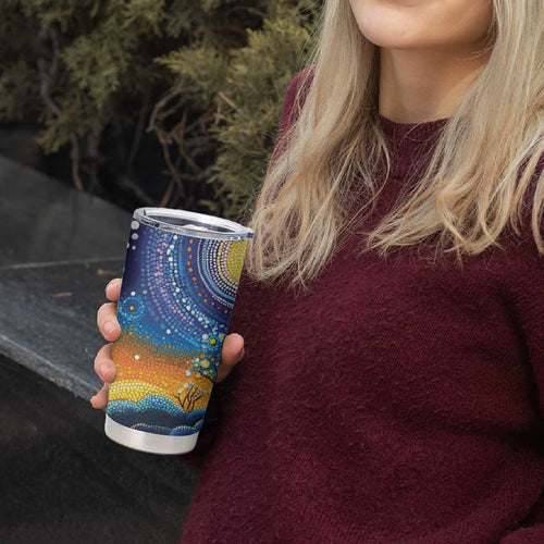 Australian Night Sky Landscape Tumbler Cup Aboriginal Dreamtime Story