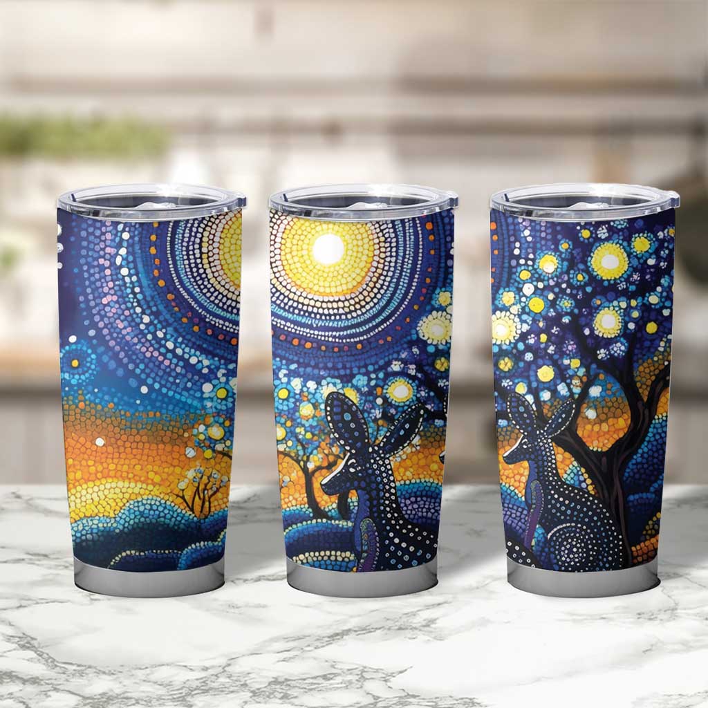Australian Night Sky Landscape Tumbler Cup Aboriginal Dreamtime Story