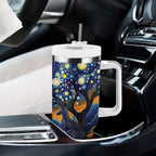 Australian Night Sky Landscape Tumbler With Handle Aboriginal Dreamtime Story