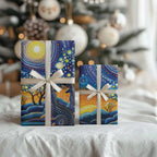 Australian Night Sky Landscape Wrapping Paper Aboriginal Dreamtime Story - Aussie Hoodie