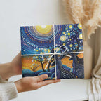 Australian Night Sky Landscape Wrapping Paper Aboriginal Dreamtime Story - Aussie Hoodie