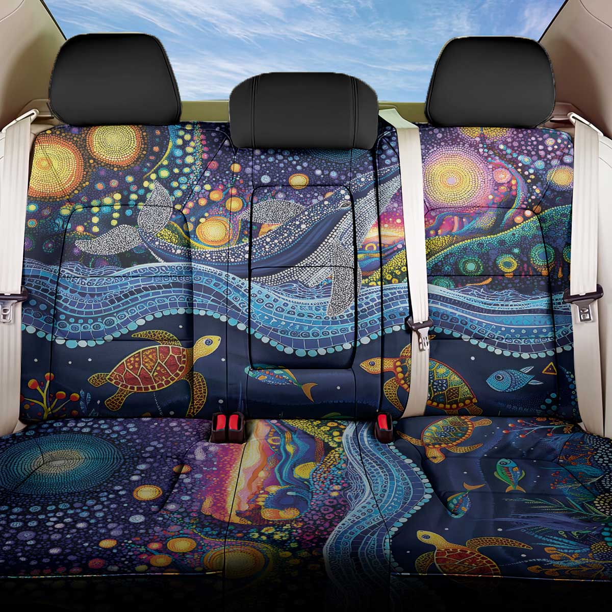 Heal Country Heal Our Nation Aboriginal Dreamtime Back Car Seat Cover