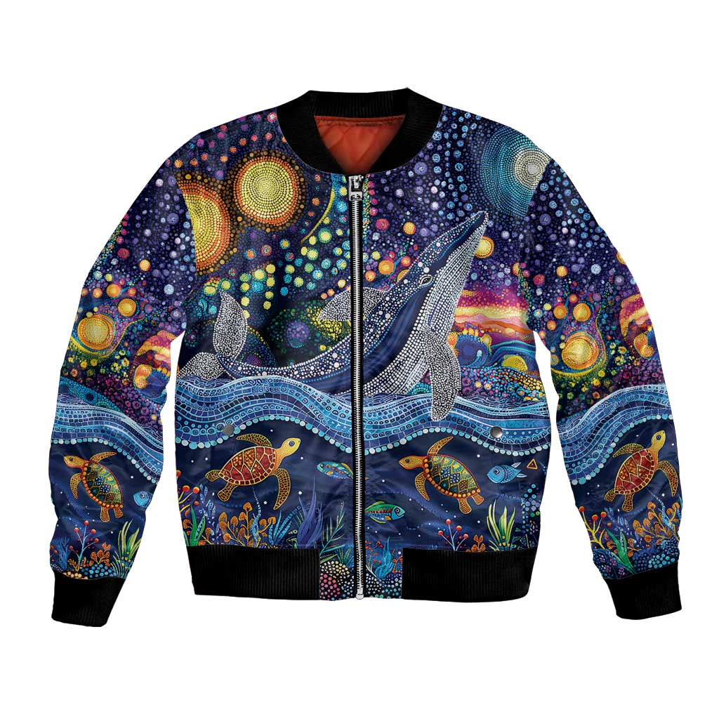 Heal Country Heal Our Nation Aboriginal Dreamtime Bomber Jacket