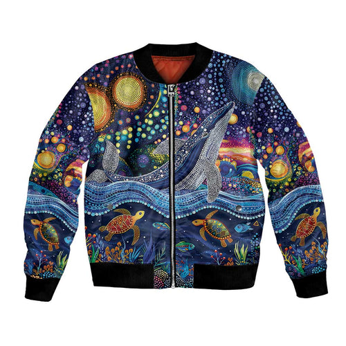 Heal Country Heal Our Nation Aboriginal Dreamtime Bomber Jacket