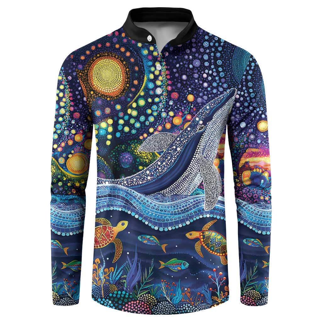 Heal Country Heal Our Nation Aboriginal Dreamtime Button Sweatshirt