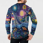 Heal Country Heal Our Nation Aboriginal Dreamtime Button Sweatshirt