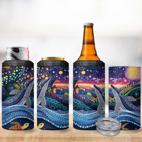 Heal Country Heal Our Nation Aboriginal Dreamtime 4 in 1 Can Cooler Tumbler