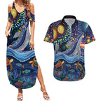 Heal Country Heal Our Nation Aboriginal Dreamtime Couples Matching Summer Maxi Dress and Hawaiian Shirt