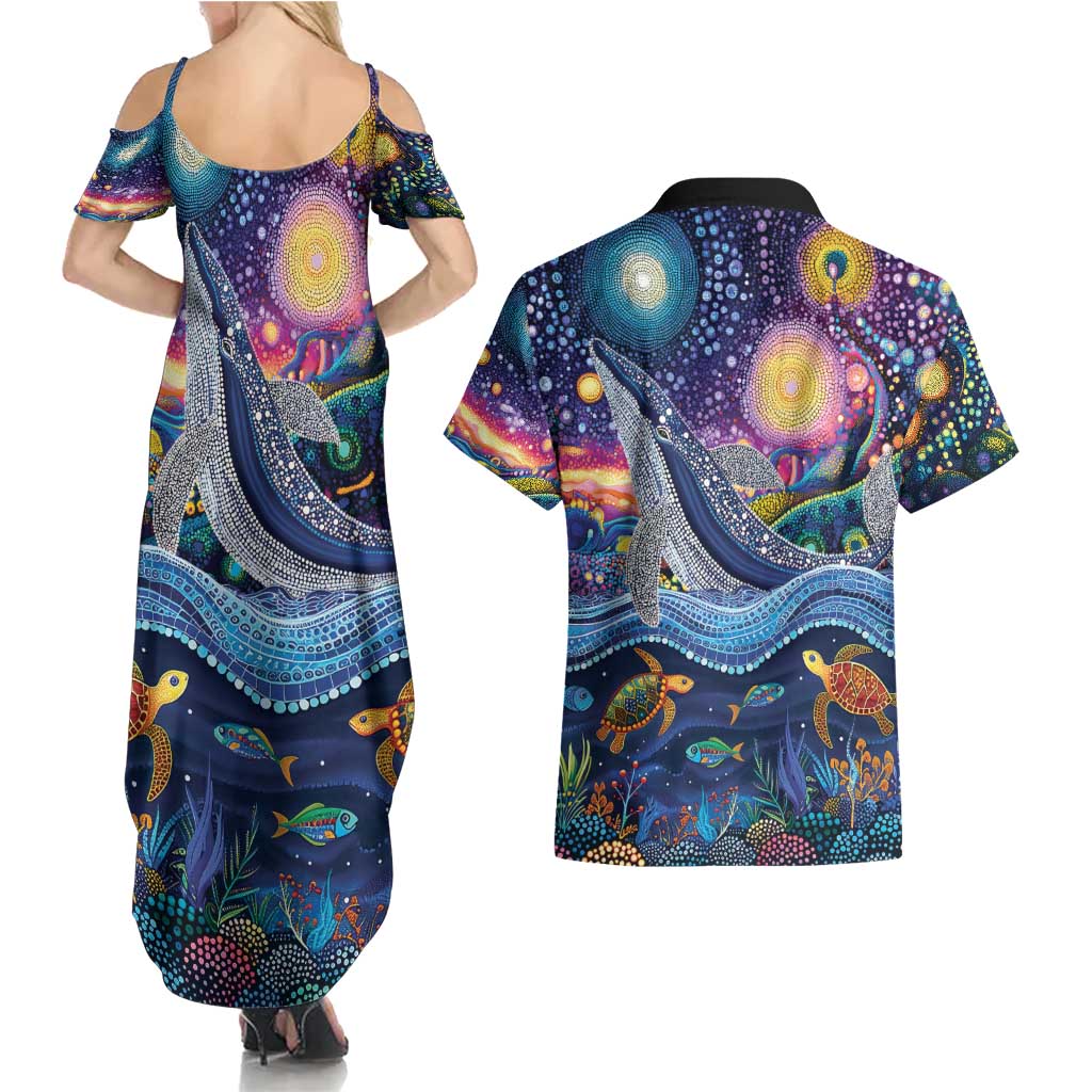 Heal Country Heal Our Nation Aboriginal Dreamtime Couples Matching Summer Maxi Dress and Hawaiian Shirt
