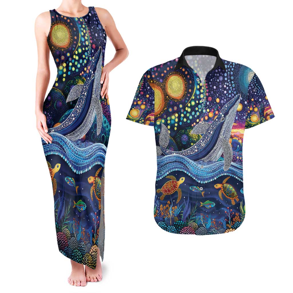Heal Country Heal Our Nation Aboriginal Dreamtime Couples Matching Tank Maxi Dress and Hawaiian Shirt