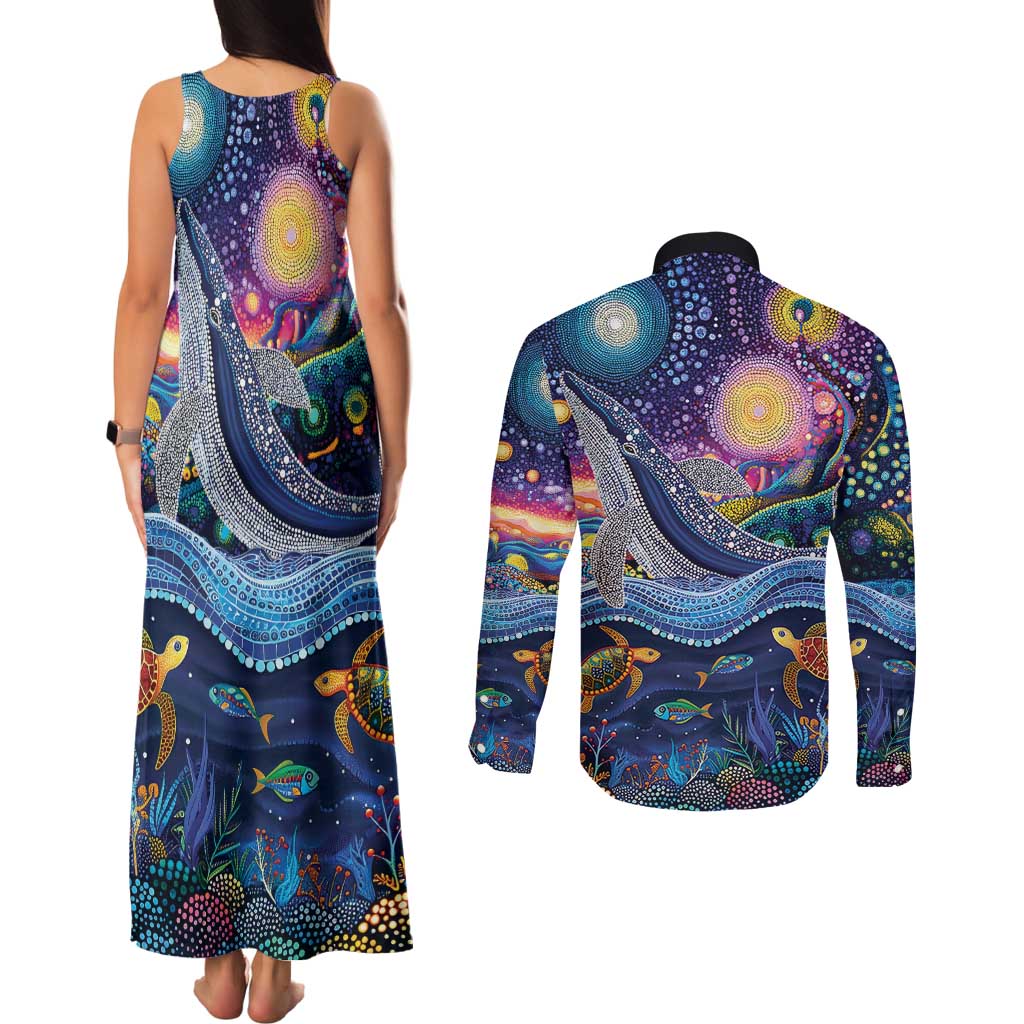 Heal Country Heal Our Nation Aboriginal Dreamtime Couples Matching Tank Maxi Dress and Long Sleeve Button Shirt