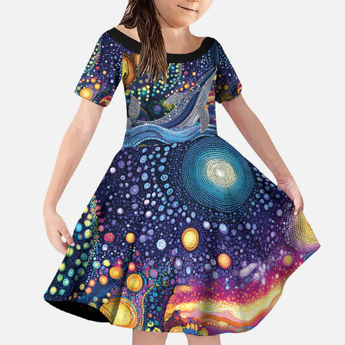 Heal Country Heal Our Nation Aboriginal Dreamtime Family Matching Short Sleeve Bodycon Dress and Hawaiian Shirt