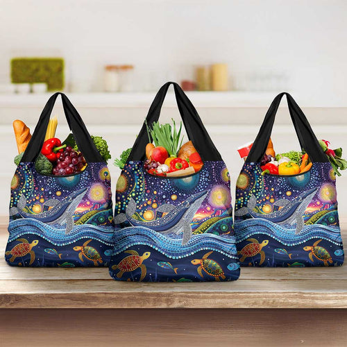 Heal Country Heal Our Nation Aboriginal Dreamtime Grocery Bag