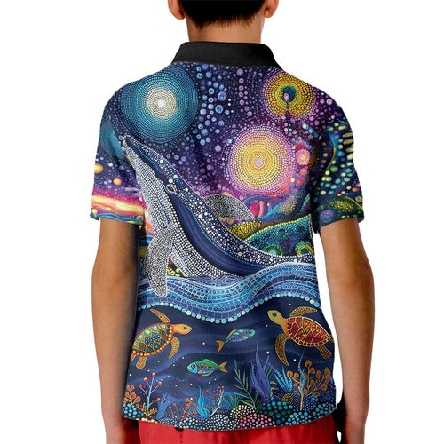 Heal Country Heal Our Nation Aboriginal Dreamtime Kid Polo Shirt