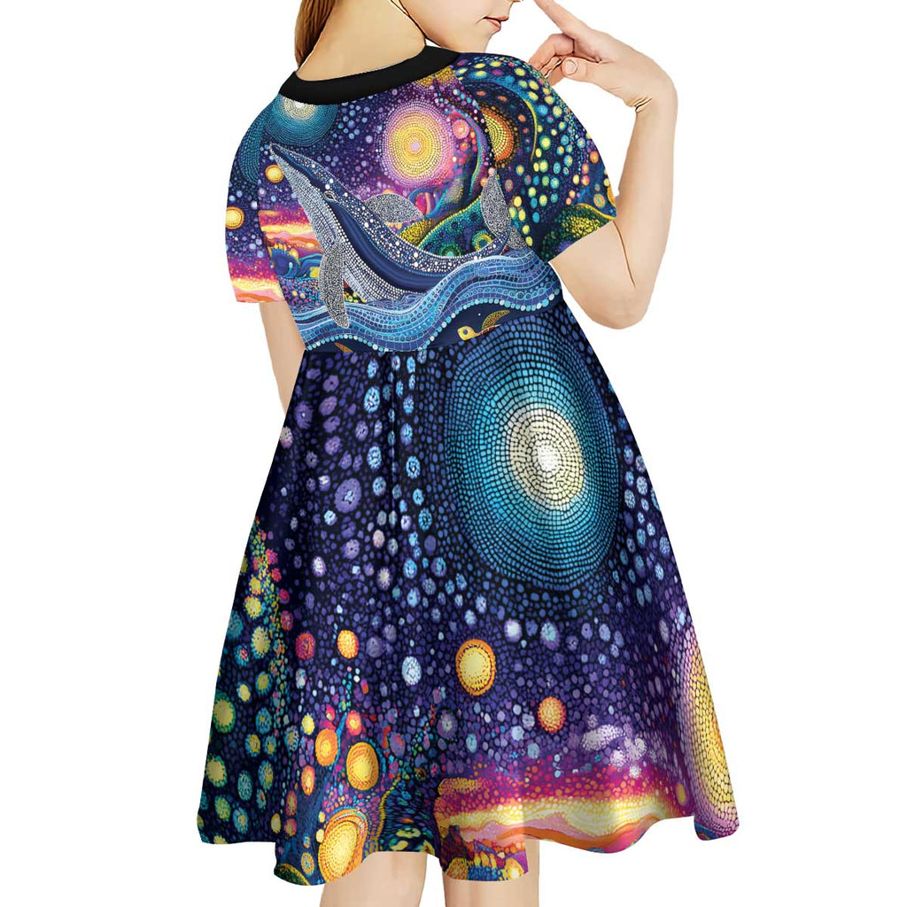 Heal Country Heal Our Nation Aboriginal Dreamtime Kid Short Sleeve Dress