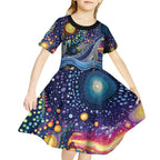 Heal Country Heal Our Nation Aboriginal Dreamtime Kid Short Sleeve Dress