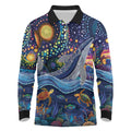 Heal Country Heal Our Nation Aboriginal Dreamtime Long Sleeve Polo Shirt