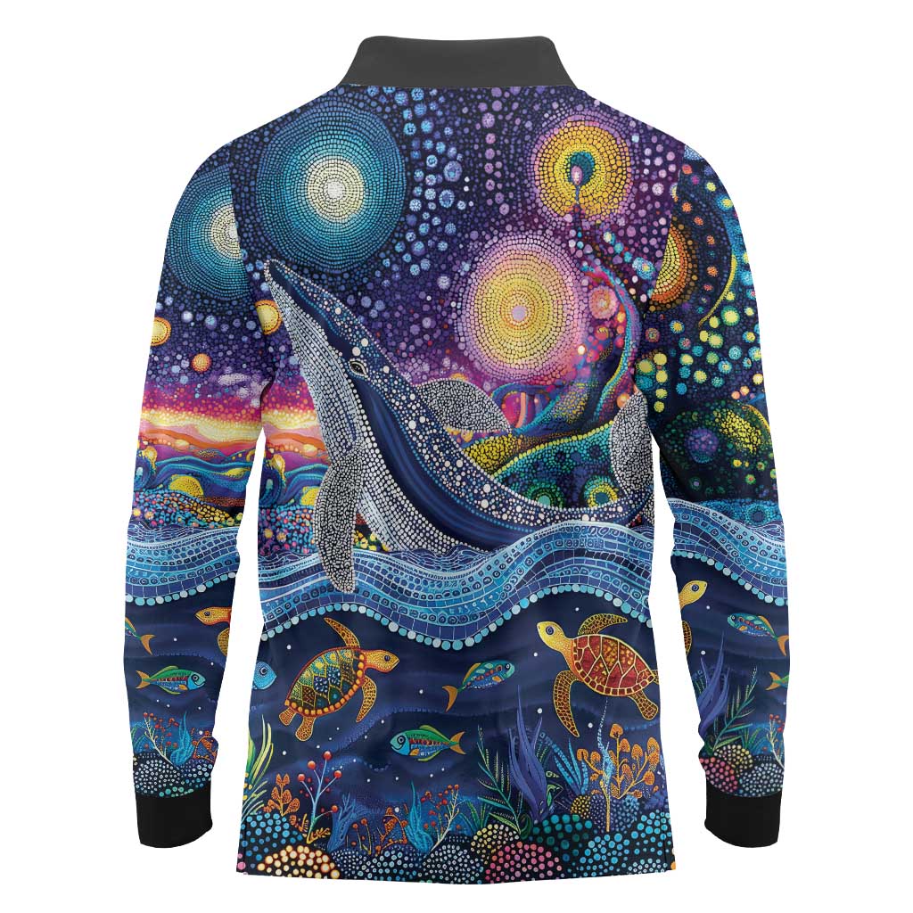 Heal Country Heal Our Nation Aboriginal Dreamtime Long Sleeve Polo Shirt