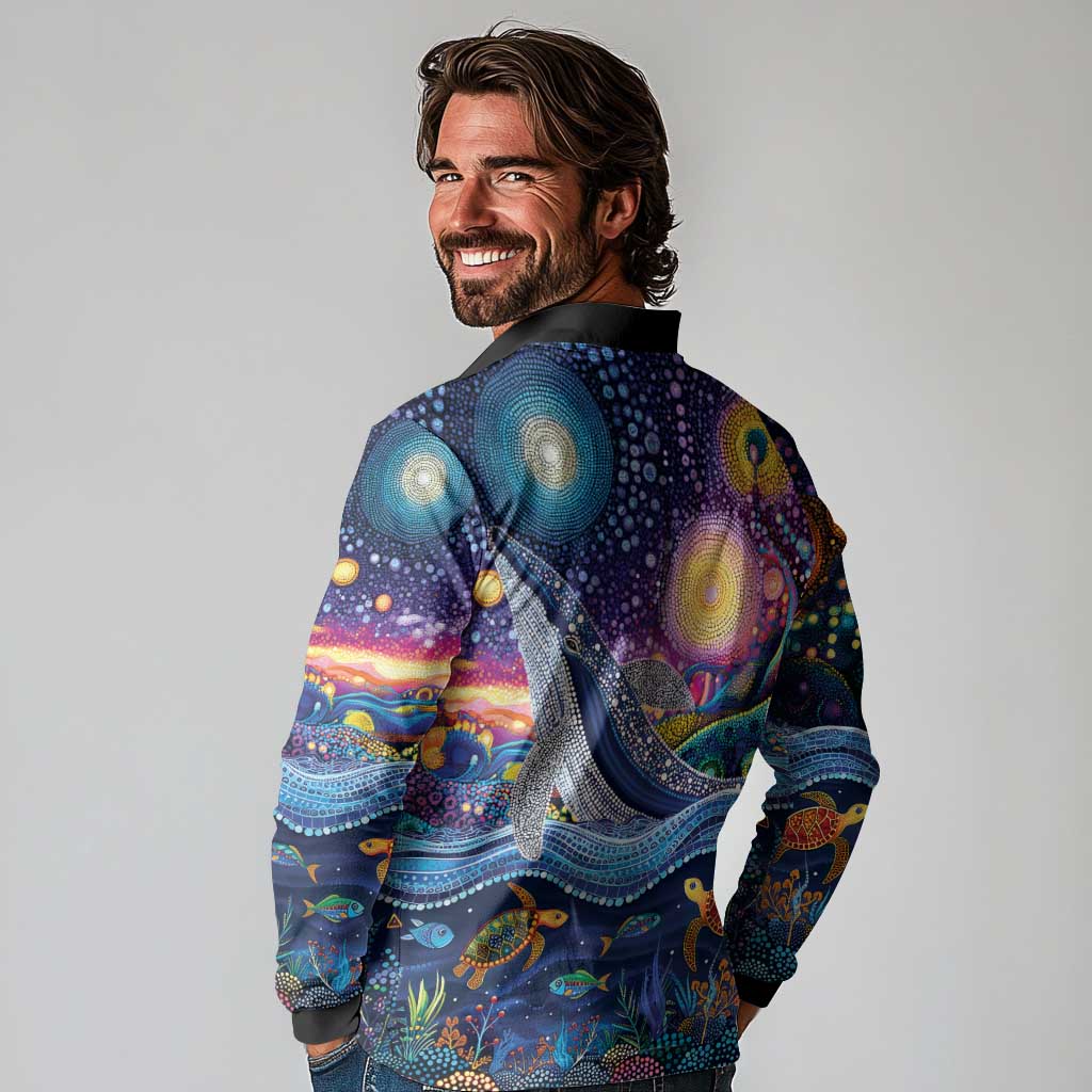 Heal Country Heal Our Nation Aboriginal Dreamtime Long Sleeve Polo Shirt