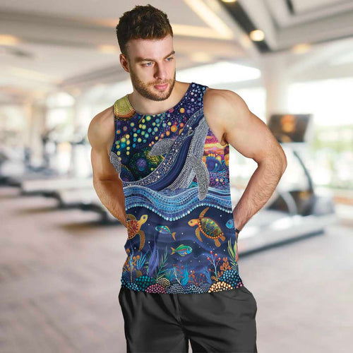 Heal Country Heal Our Nation Aboriginal Dreamtime Men Tank Top
