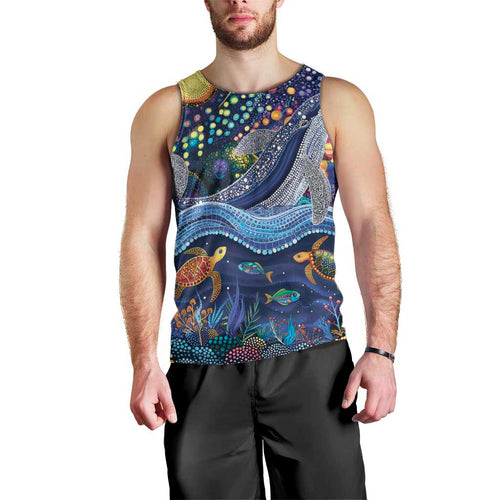 Heal Country Heal Our Nation Aboriginal Dreamtime Men Tank Top