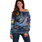 Heal Country Heal Our Nation Aboriginal Dreamtime Off Shoulder Sweater