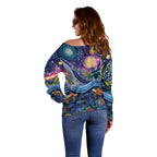 Heal Country Heal Our Nation Aboriginal Dreamtime Off Shoulder Sweater