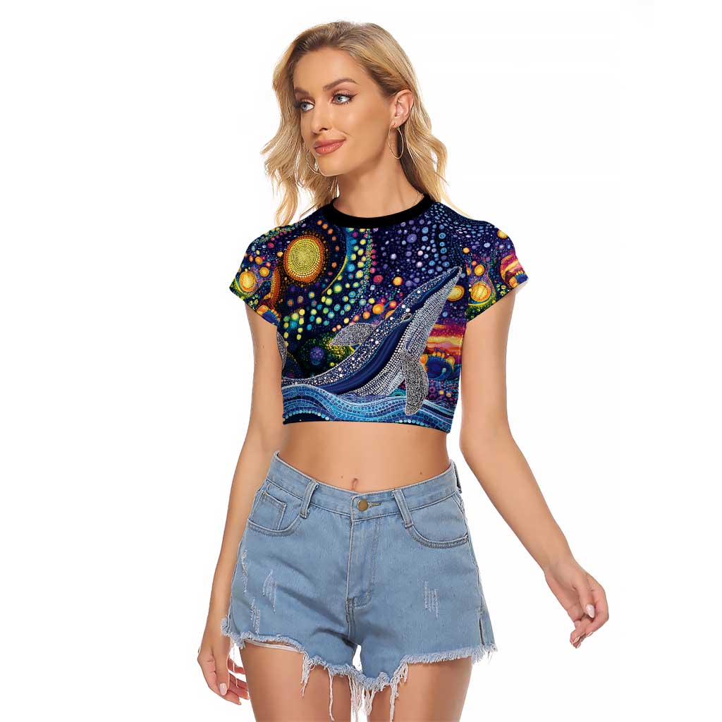 Heal Country Heal Our Nation Aboriginal Dreamtime Raglan Cropped T Shirt