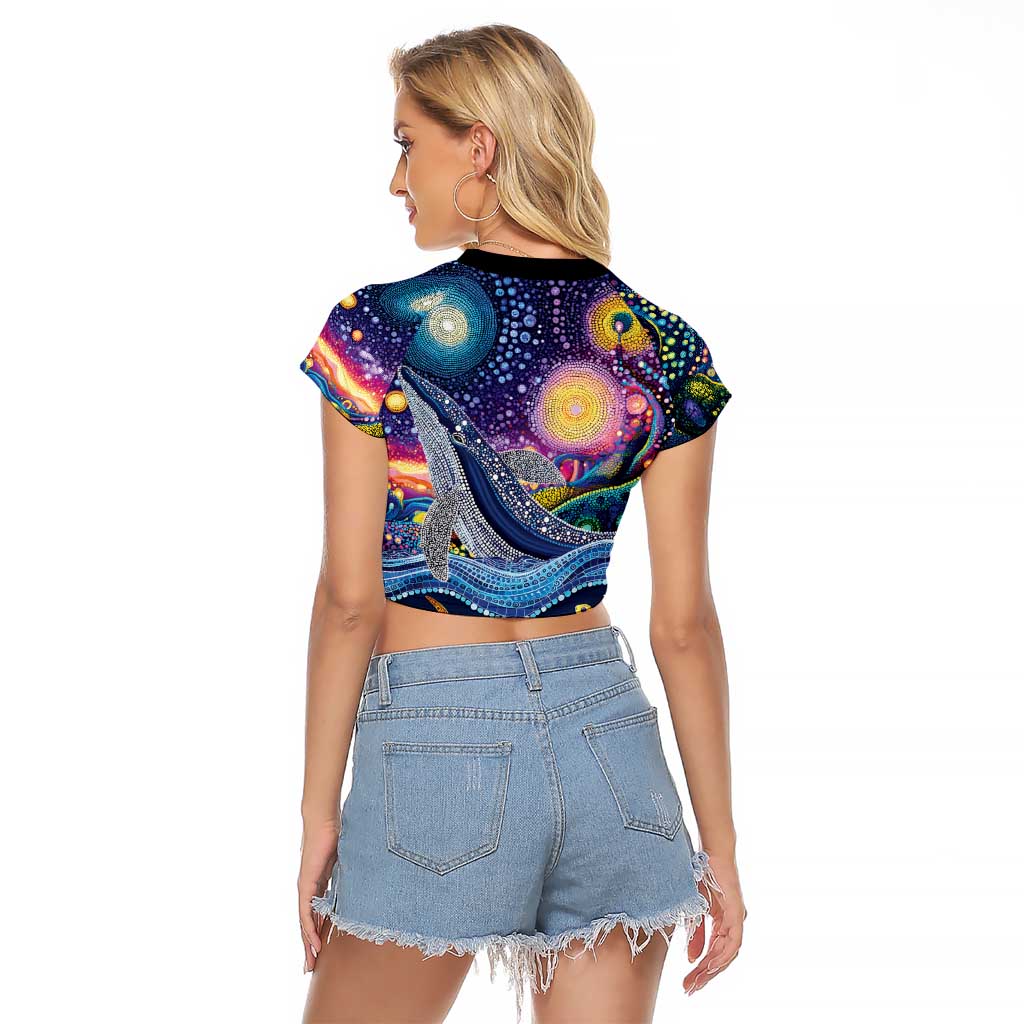Heal Country Heal Our Nation Aboriginal Dreamtime Raglan Cropped T Shirt