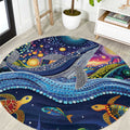 Heal Country Heal Our Nation Aboriginal Dreamtime Round Carpet