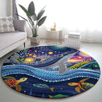 Heal Country Heal Our Nation Aboriginal Dreamtime Round Carpet