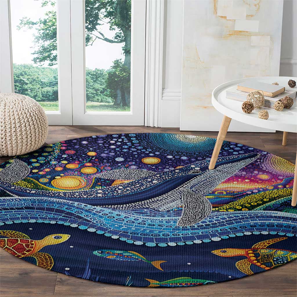 Heal Country Heal Our Nation Aboriginal Dreamtime Round Carpet