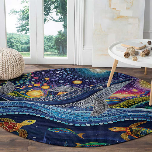 Heal Country Heal Our Nation Aboriginal Dreamtime Round Carpet