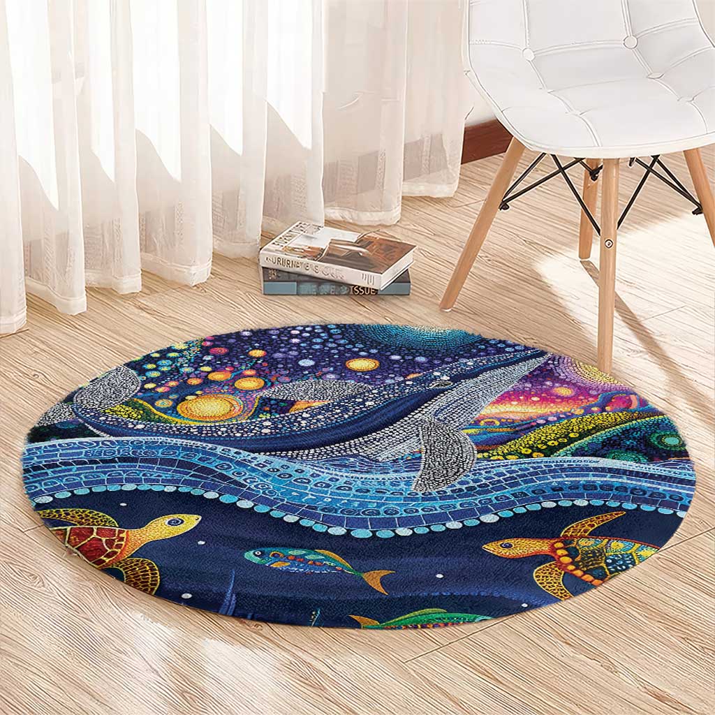 Heal Country Heal Our Nation Aboriginal Dreamtime Round Carpet