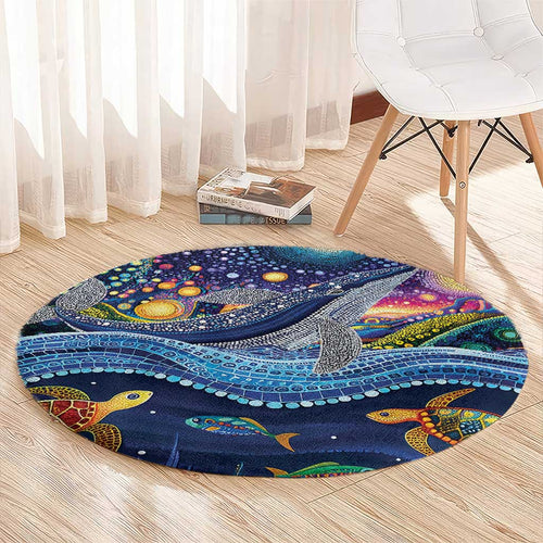 Heal Country Heal Our Nation Aboriginal Dreamtime Round Carpet