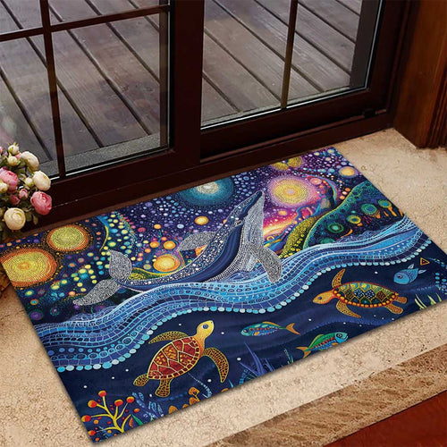 Heal Country Heal Our Nation Aboriginal Dreamtime Rubber Doormat