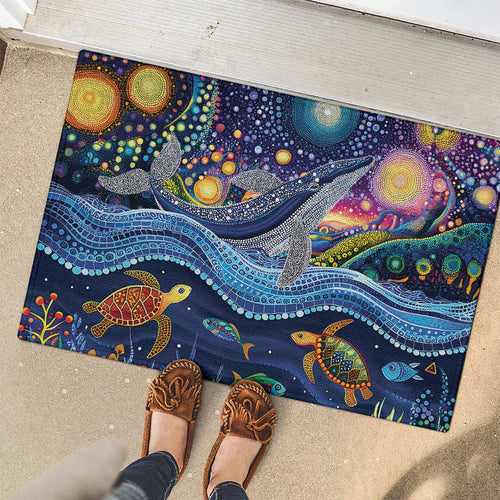 Heal Country Heal Our Nation Aboriginal Dreamtime Rubber Doormat