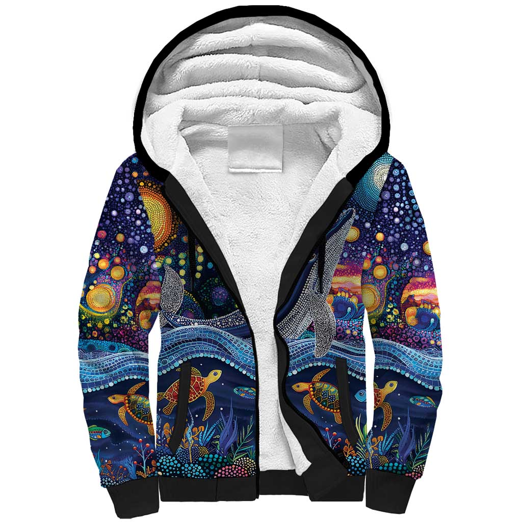 Heal Country Heal Our Nation Aboriginal Dreamtime Sherpa Hoodie