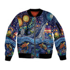 Heal Country Heal Our Nation Aboriginal Dreamtime Sleeve Zip Bomber Jacket