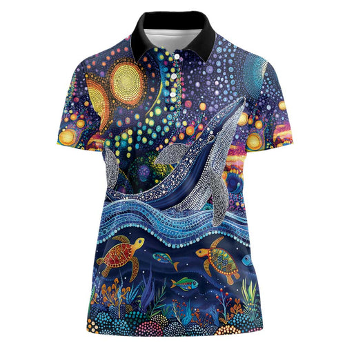 Heal Country Heal Our Nation Aboriginal Dreamtime Women Polo Shirt