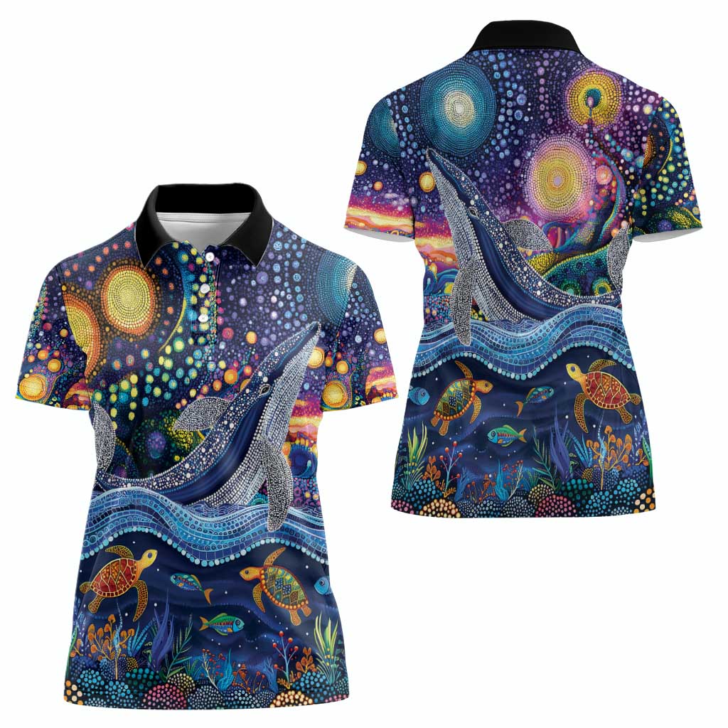 Heal Country Heal Our Nation Aboriginal Dreamtime Women Polo Shirt