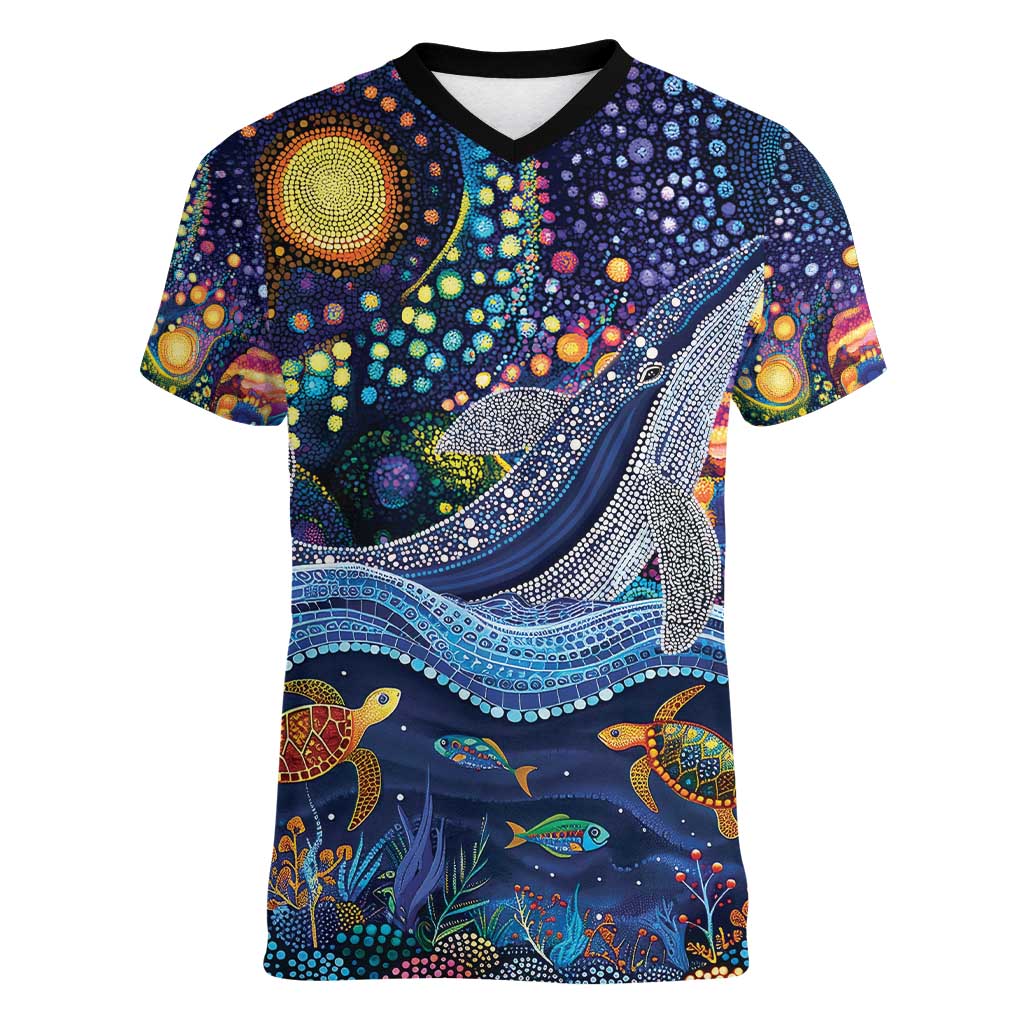 Heal Country Heal Our Nation Aboriginal Dreamtime Women V-Neck T-Shirt